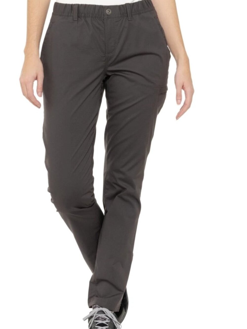 Prana Double Peak Pants 12 Womens Charcoal Cargo Hiking Outdoor 1969191 EUC